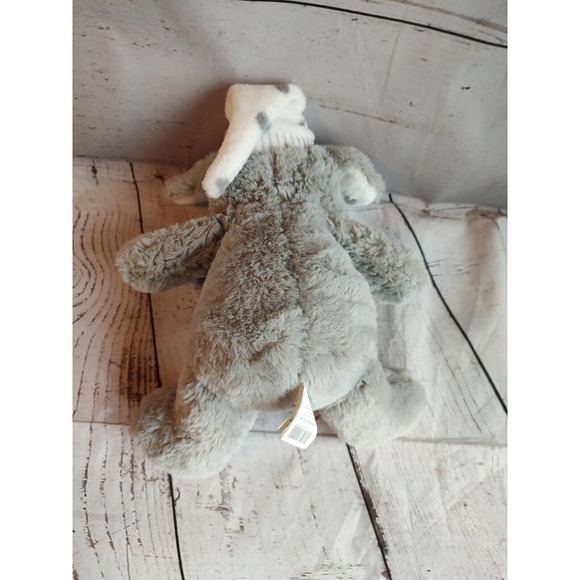 Grey White Puppy Dog Plush Stuffed Animal Lovey - Picture 6 of 8